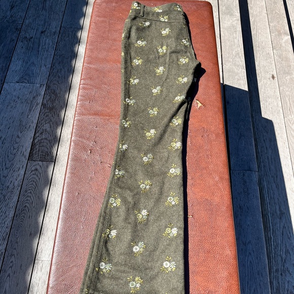 Moschino Womens Vintage Wool Pants with Flower Details - Size XS - Picture 5 of 9